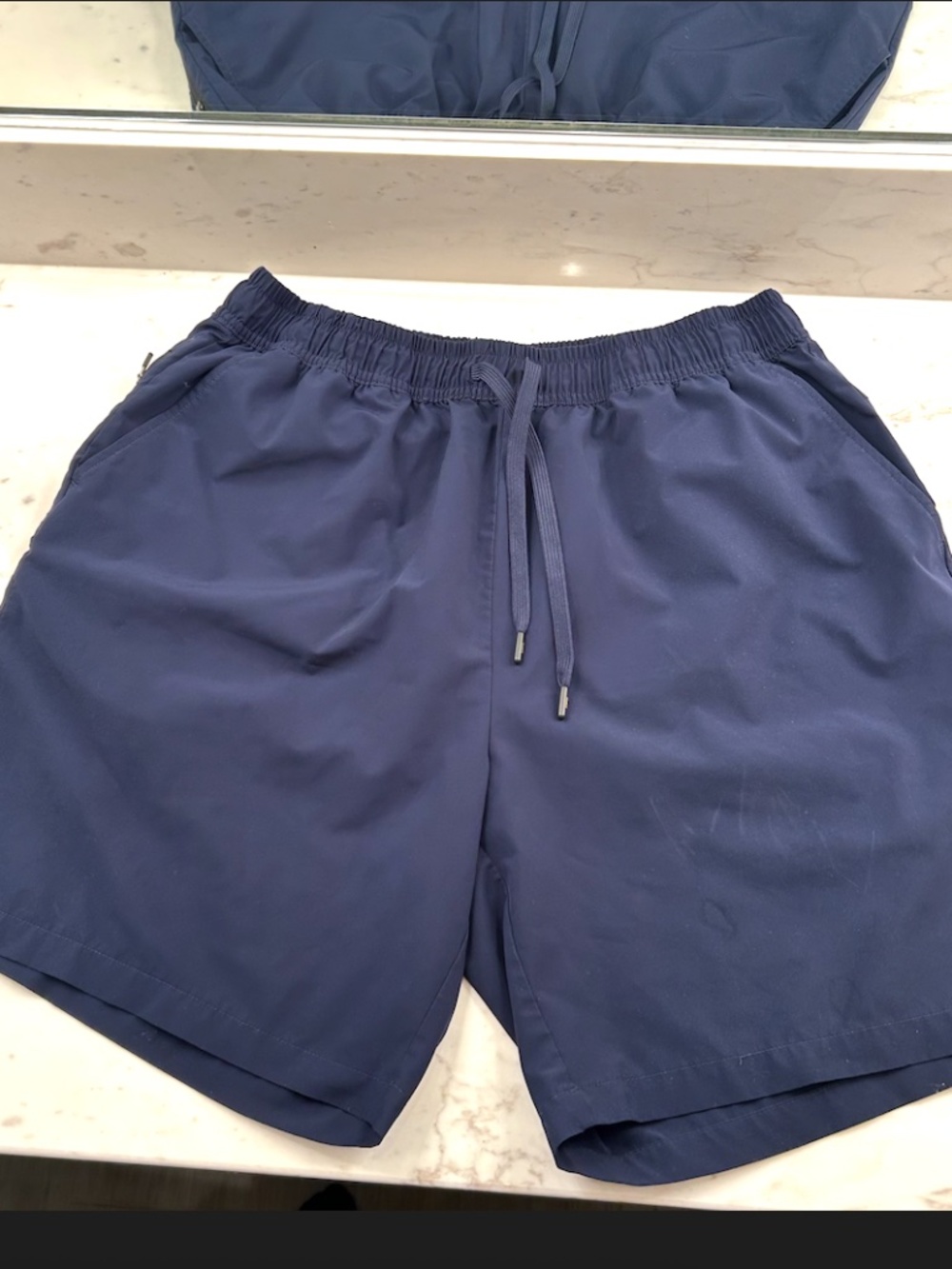 MIER Men’s Navy Multi Pocket Athletic Shorts Approx Medium